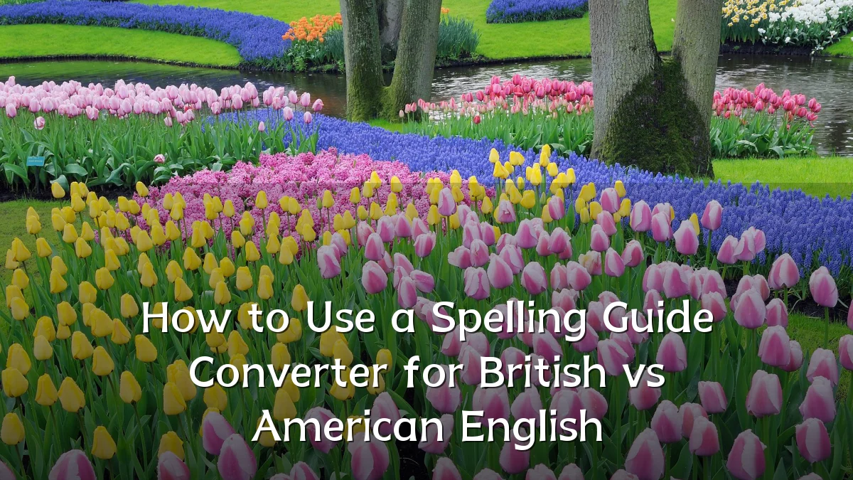 How to Use a Spelling Guide Converter for British vs American English