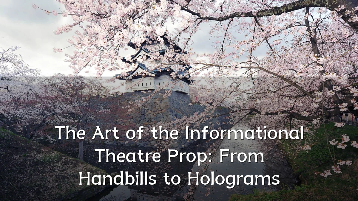 The Art of the Informational Theatre Prop: From Handbills to Holograms