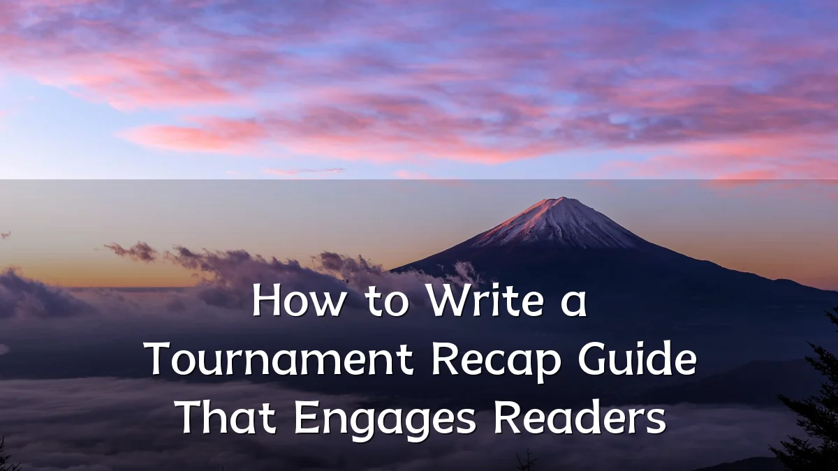 How to Write a Tournament Recap Guide That Engages Readers