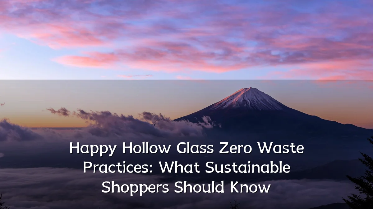 Happy Hollow Glass Zero Waste Practices: What Sustainable Shoppers Should Know